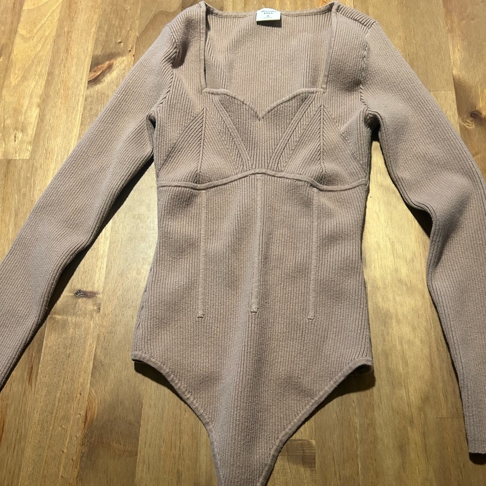 Abercrombie & Fitch Brown Ribbed Top